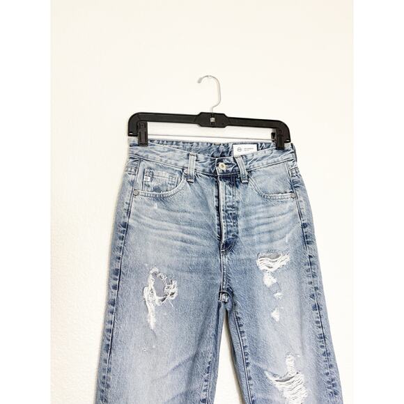 AG Adriano Goldschmied Alexxis Straight Leg Jeans Size 26 In Breeze Distressed - Picture 4 of 14
